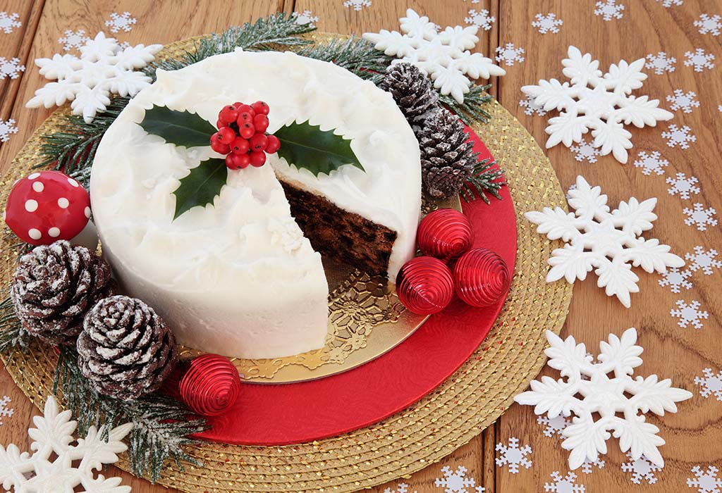 Chocolate Cranberry Christmas Cake